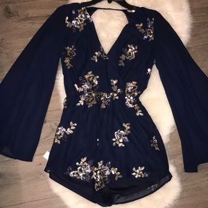 Tobi navy romper